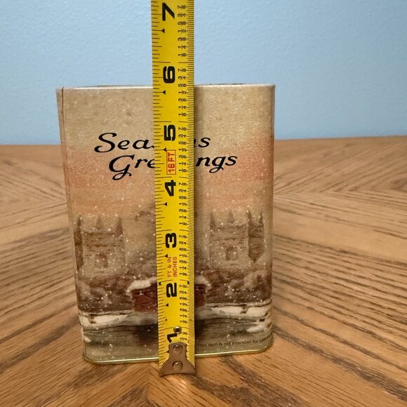 Set of 3 Vintage Metal Christmas Canisters Food Safe Holiday Storage Tins - Picture 8 of 13